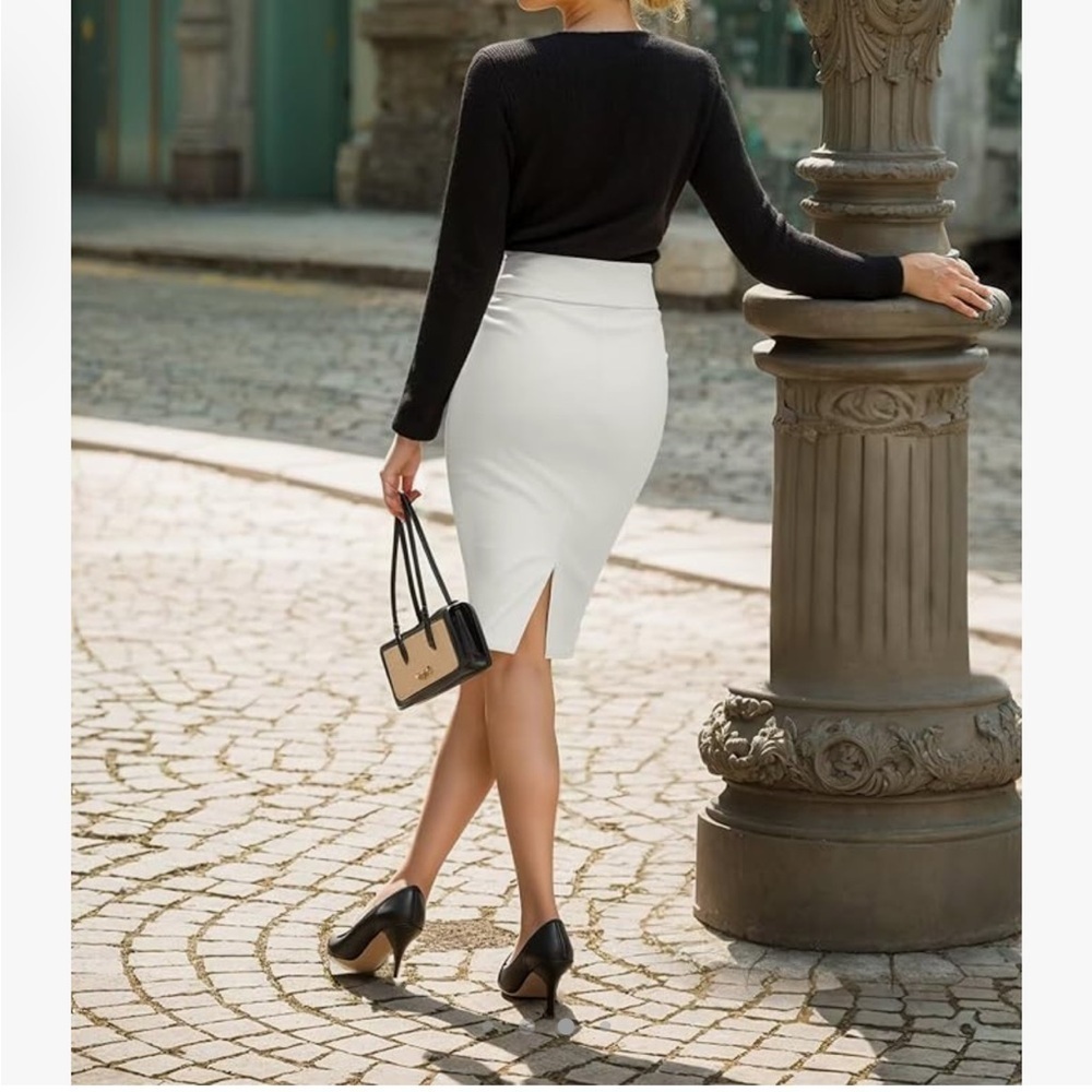 Hybrid & Company Premium Nylon Ponte Stretch Office Pencil Skirt High Waist 2X - Picture 2 of 4